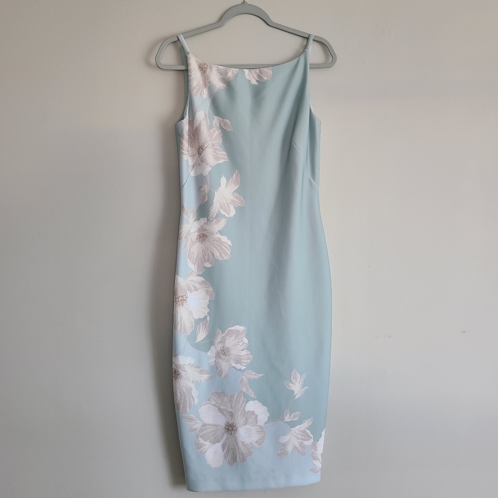 NWT Donna Karan New York Printed Scuba Sheath Dress